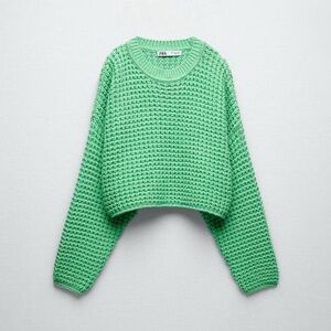 Zara Green Knit Sweater